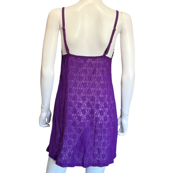 Cosabella Amore Purple Lace Chemise w/ Adjustable Straps Polyamide/Elastane XL - Picture 2 of 5